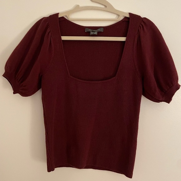 French Connection Square Neck Puff Sleeve Sweater - Picture 3 of 6